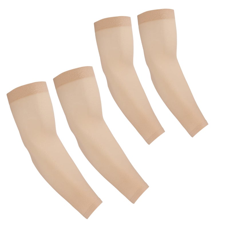 TEVEUNI 2Pairs Arm Sleeves for Women Men with Hand Cover Compression Arm Sleeve Tattoo Cover Up Sleeves to Cover Arms Women's Warm & Cooling Arm Warmers - Image 1